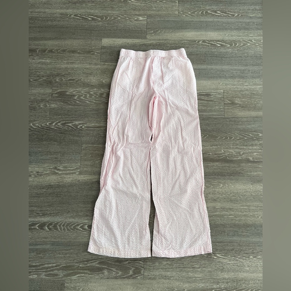 NWOT Hollister Gingham Baggy Seersucker Pants - Picture 2 of 3